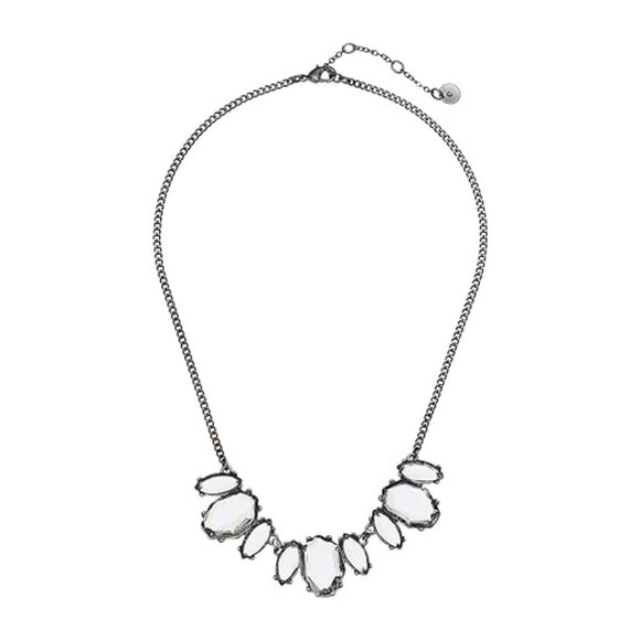 French Connection Small Stone Frontal Necklace (Aqua) - Picture 1 of 5